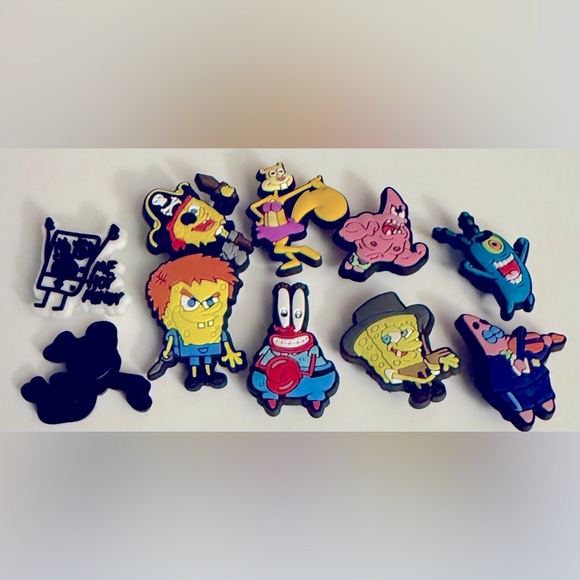 10 SpongeBob Croc Charms Jibbit Shoe Charm Nickelodeon Croc Charms - Picture 8 of 8